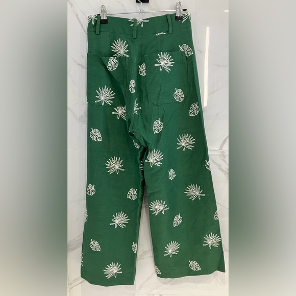 Embroidered Green Zara Pants - Size XS - NWT! - Picture 7 of 9